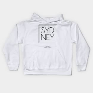 Sydney city minimal typography 2 Kids Hoodie